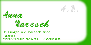 anna maresch business card